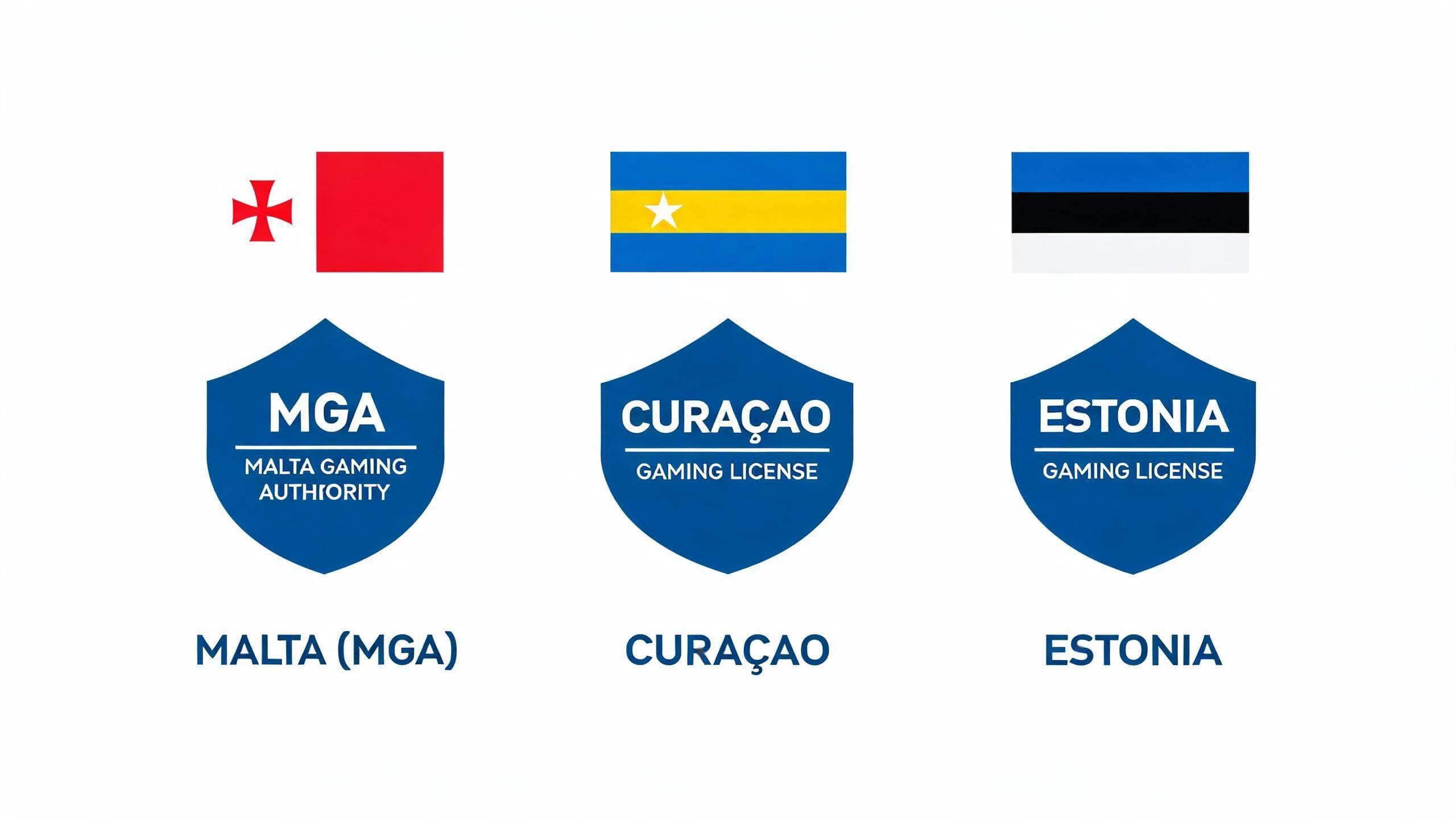 Jämförelse av spellicenser från Malta, Curacao och Estland